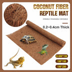 Reptile Mat Coconut Fiber Turtles Pet Mat Habitat Carpet Mat Substrate for Lizards Turtles Snakes Iguana
