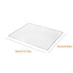 2Pcs Grill Mesh Mats Stainless Steel Non Stick Mesh Grill Mats Back Grids for Grilling Meat Vegetable Seafood