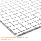 2Pcs Grill Mesh Mats Stainless Steel Non Stick Mesh Grill Mats Back Grids for Grilling Meat Vegetable Seafood