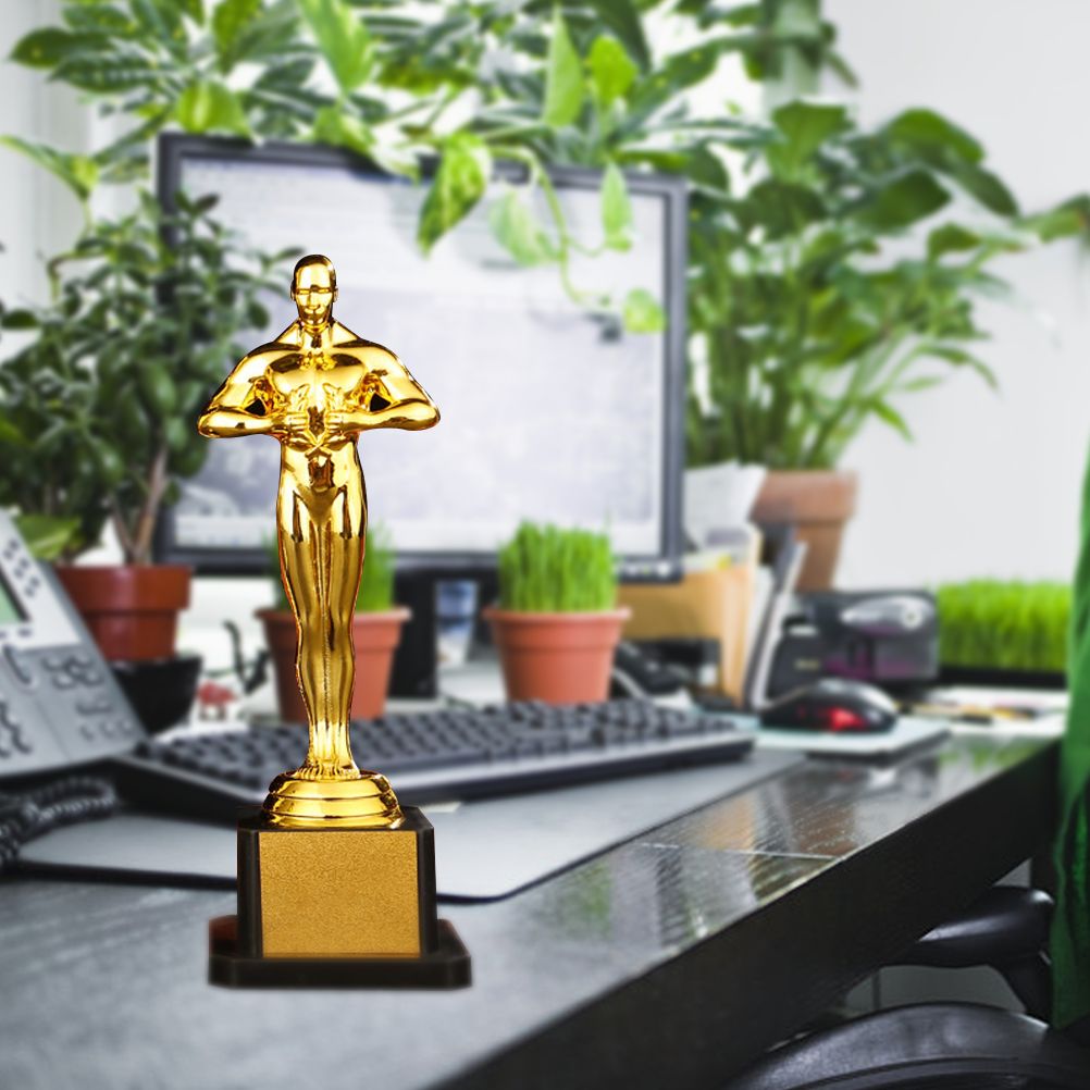 19/22/24 cm Gold Plated Trophy Little Golden Man Trophy Competition Souvenir