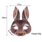 Half Face Rabbit Headgear Funny EVA Rabbit Bunny Headgear for Party Festival Club