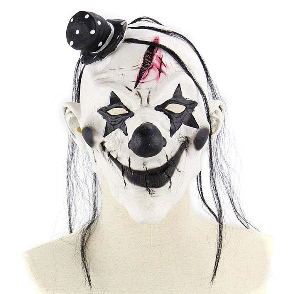 Halloween Latex Mask Horrible Scary Clown Mask Halloween Clown Mask Dress up Props for Adult