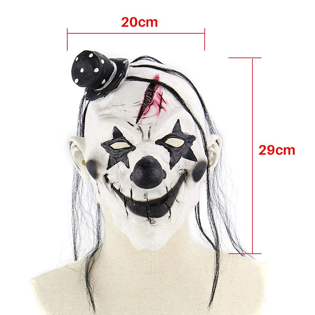 Halloween Latex Mask Horrible Scary Clown Mask Halloween Clown Mask Dress up Props for Adult