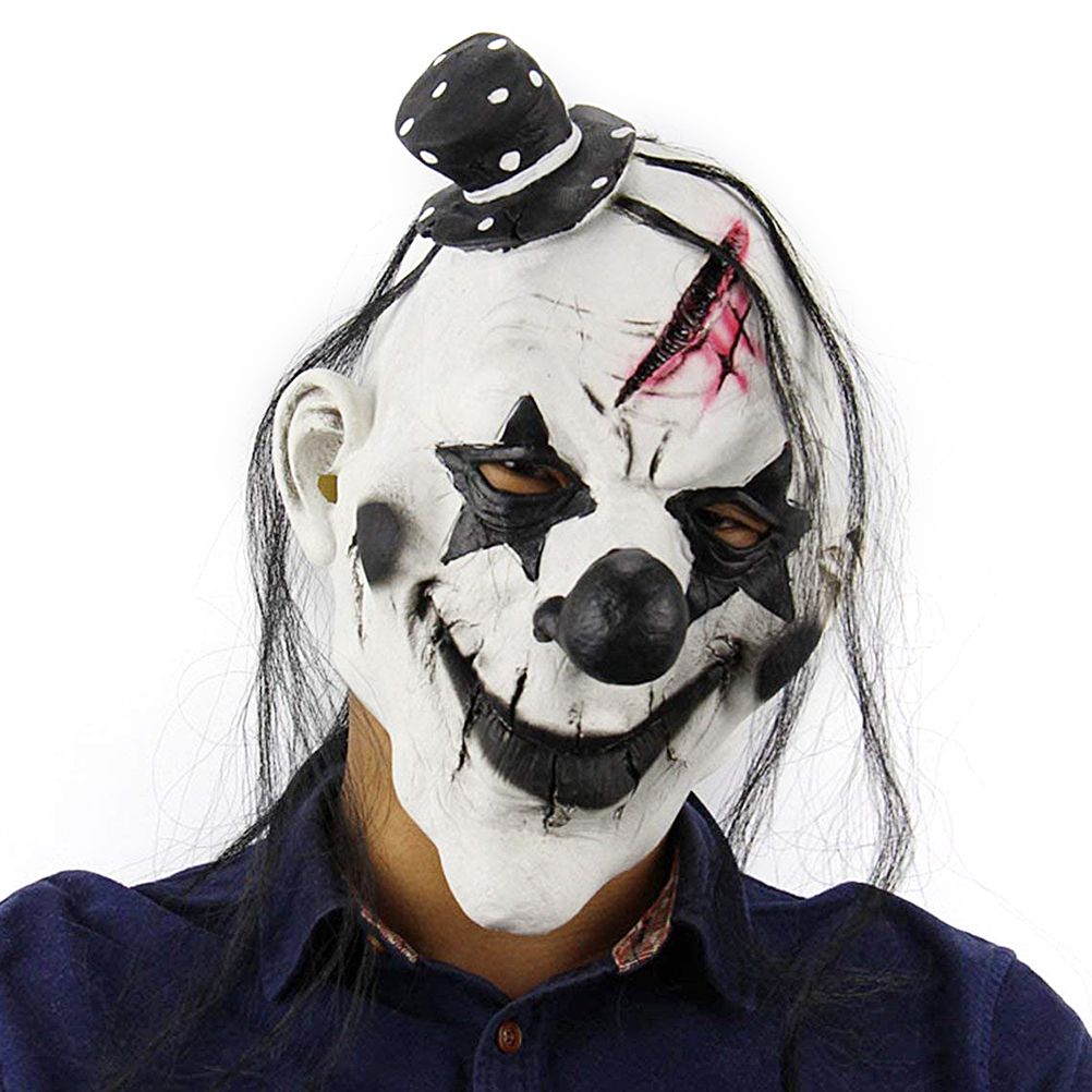 Halloween Latex Mask Horrible Scary Clown Mask Halloween Clown Mask Dress up Props for Adult