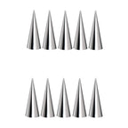 10PCS Stainless Steel Cream Horn Molds Baking Cones Cream Horn Forms Ice Cream Mold Standing Cone Shape