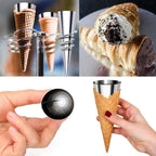 10PCS Stainless Steel Cream Horn Molds Baking Cones Cream Horn Forms Ice Cream Mold Standing Cone Shape