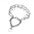 Adjustable Dog Training Prong Collar Metal Pinch Training Chain Collar Prong Pet Choke Collars Dog Necklace