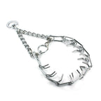 Adjustable Dog Training Prong Collar Metal Pinch Training Chain Collar Prong Pet Choke Collars Dog Necklace