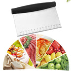 Multi Purpose Bench Scraper Stainless Steel Pizza Dough Scraper Chopper Dough Cutter for Bread and Pizza Dough