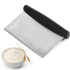 Multi Purpose Bench Scraper Stainless Steel Pizza Dough Scraper Chopper Dough Cutter for Bread and Pizza Dough