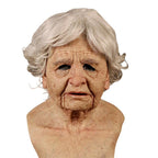 Halloween Latex Face Cover Novelty Old Man Horror Heagear for Masquerade Party