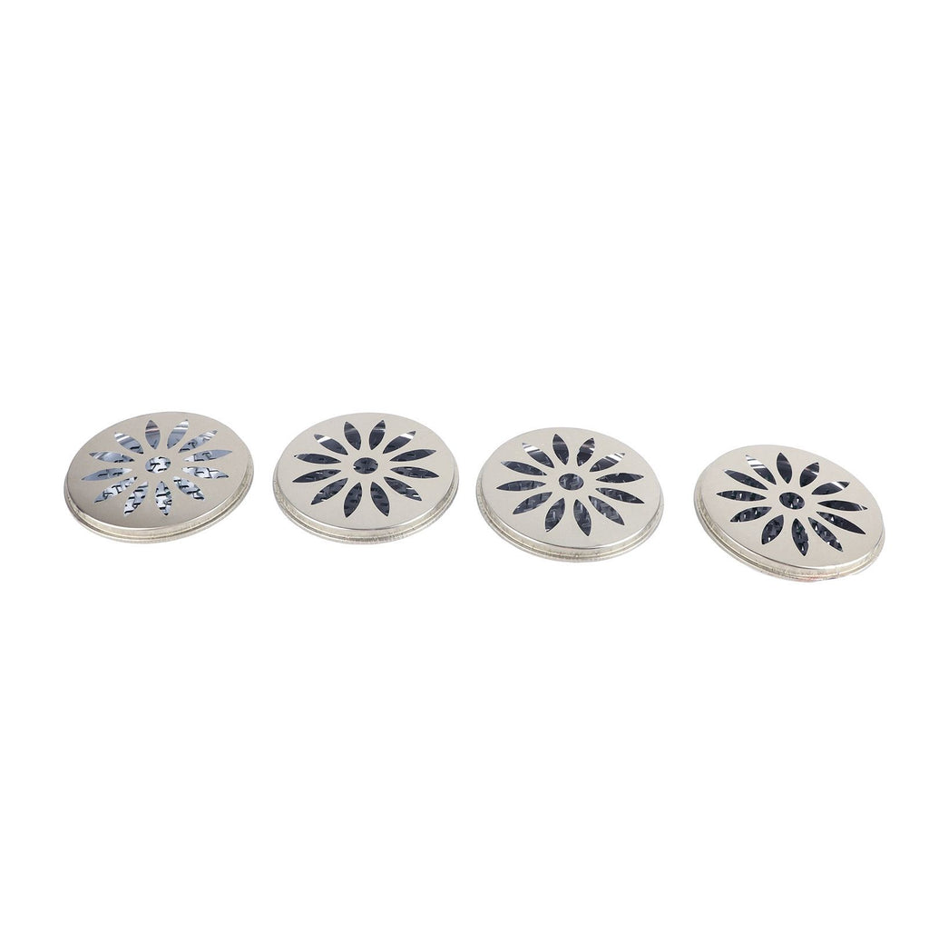 4PCS Stainless Steel Mosquito Coil Holder with Supporting Nail Teeth and Hollow Lid