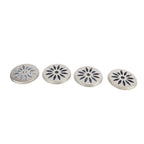 4PCS Stainless Steel Mosquito Coil Holder with Supporting Nail Teeth and Hollow Lid
