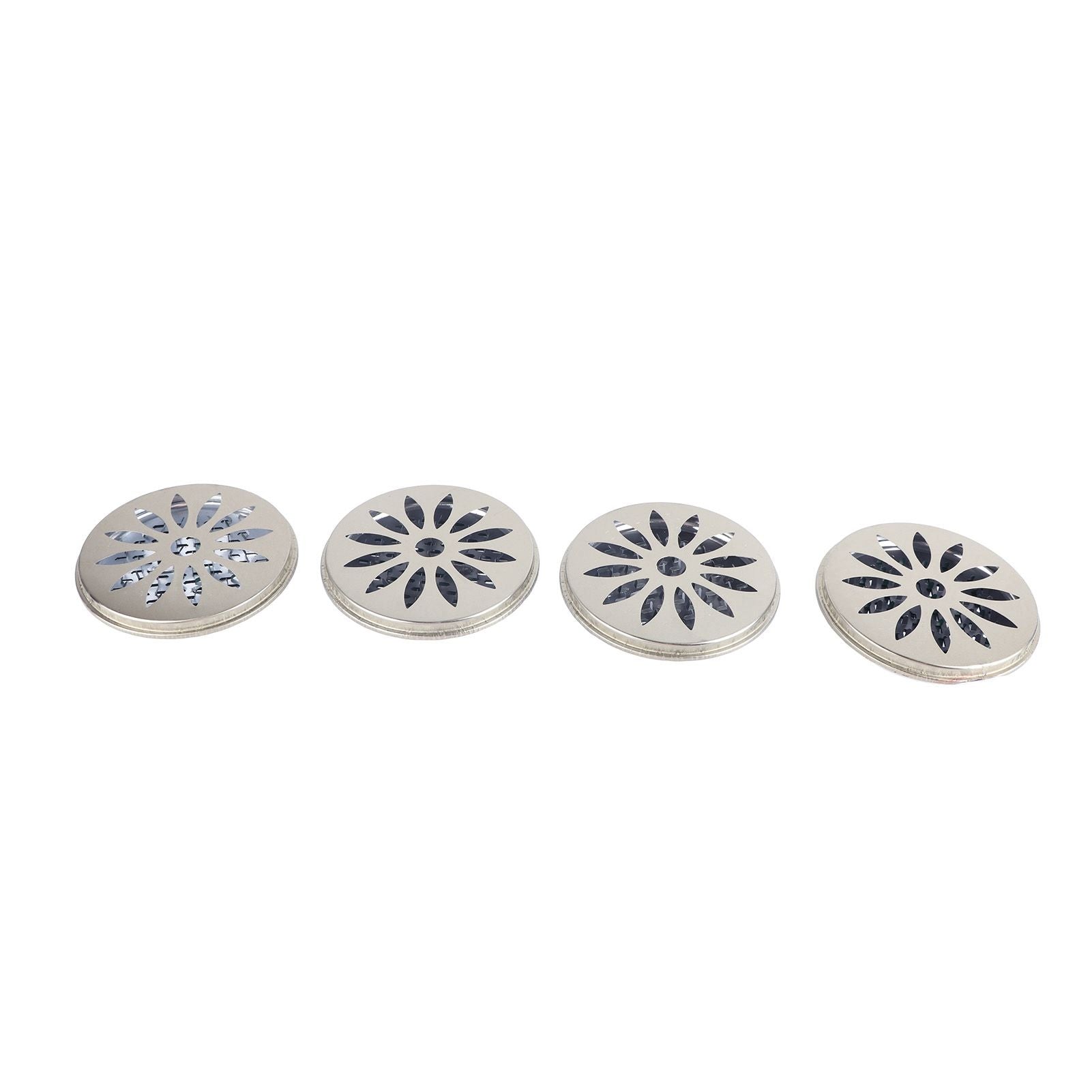 4PCS Stainless Steel Mosquito Coil Holder with Supporting Nail Teeth and Hollow Lid