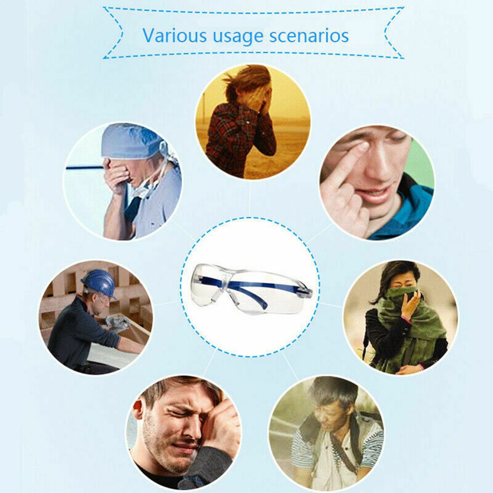 Protective Safety Glasses Clear Anti Saliva Eye Protection Googles for Chemical and Workplace Safety Goggles