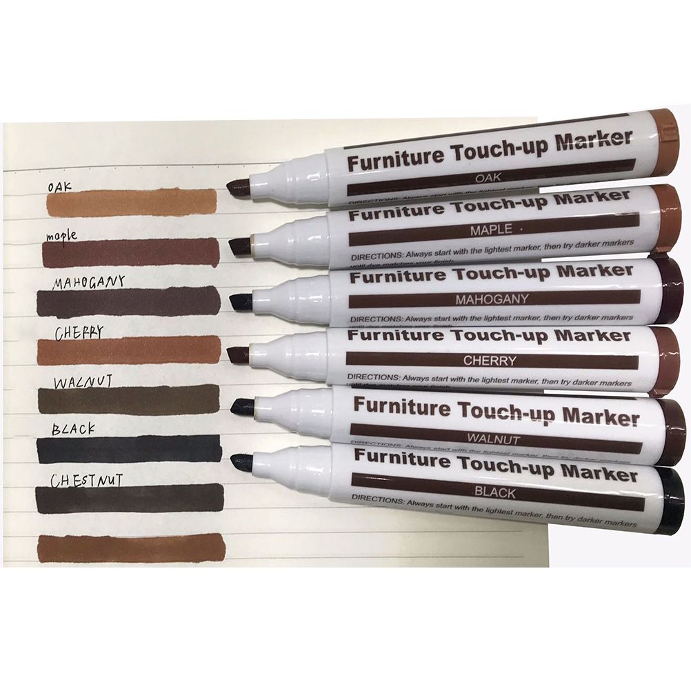 Furniture Repair Kit Wood Markers Wax Sticks with Sharpener Kit for Stains Scratches Wood Floors Tables Desks Carpenters