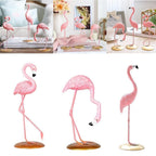Cute Resin Pink Flamingo Ornament Tabletop Decoration Living Room Decoration Cake Decor