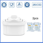 2Pcs Water Filter Cartridges Compatible with Brita Maxtra and Filter Cartridges for Brita Water Filters
