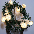 3Meter 20Leds Rose Flower LED Christmas Garland Fairy String Lights Battery Powered Outdoor Wedding Garden Party Decoration