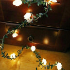 3Meter 20Leds Rose Flower LED Christmas Garland Fairy String Lights Battery Powered Outdoor Wedding Garden Party Decoration