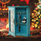 Key Organizer Wooden Key Cabinet Wall Box Beautiful Durable Retro Acrylic Door Key Storage Box