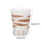 1 Pcs Cute Cat Paws Glass Tiger Paws Mug Office Coffee Mug Breakfast Milk Glass Cup Gift