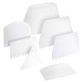 7Pcs Plastic Cake Edge Scrappers Cutters Smoother Tool Set Dough Scraper Cake Scraper for Baking Cake