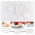 7Pcs Plastic Cake Edge Scrappers Cutters Smoother Tool Set Dough Scraper Cake Scraper for Baking Cake