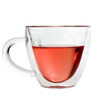 180ml/240ml Heart Shaped Double Wall Glass Mug Heat Resistant Tea Mug