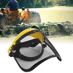 Safety Helmet Hat with Full Face Mesh Visor for Logging Brushcutter Forestry Protection Mesh Mower Helmet