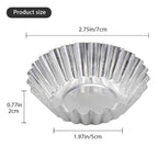 20Pcs Egg Tart Molds Mini Aluminum Cake Muffin Moulds Tins Pans Non Stick Cupcake Cake Moulds Kitchen Reusable Baking Tools
