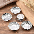 20Pcs Egg Tart Molds Mini Aluminum Cake Muffin Moulds Tins Pans Non Stick Cupcake Cake Moulds Kitchen Reusable Baking Tools