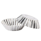 20Pcs Egg Tart Molds Mini Aluminum Cake Muffin Moulds Tins Pans Non Stick Cupcake Cake Moulds Kitchen Reusable Baking Tools