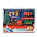 Christmas Train Set Electric Train with Lights and Music Railway Tracks Set Battery Operated Tracks Playset Christmas Gift for Kids