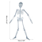 Glowing in the Dark Halloween Skeleton Decor Luminous Lifelike Skeleton Model for Front Lawn Haunted House Bar Props Halloween Party Decorations