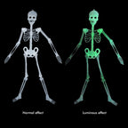 Glowing in the Dark Halloween Skeleton Decor Luminous Lifelike Skeleton Model for Front Lawn Haunted House Bar Props Halloween Party Decorations