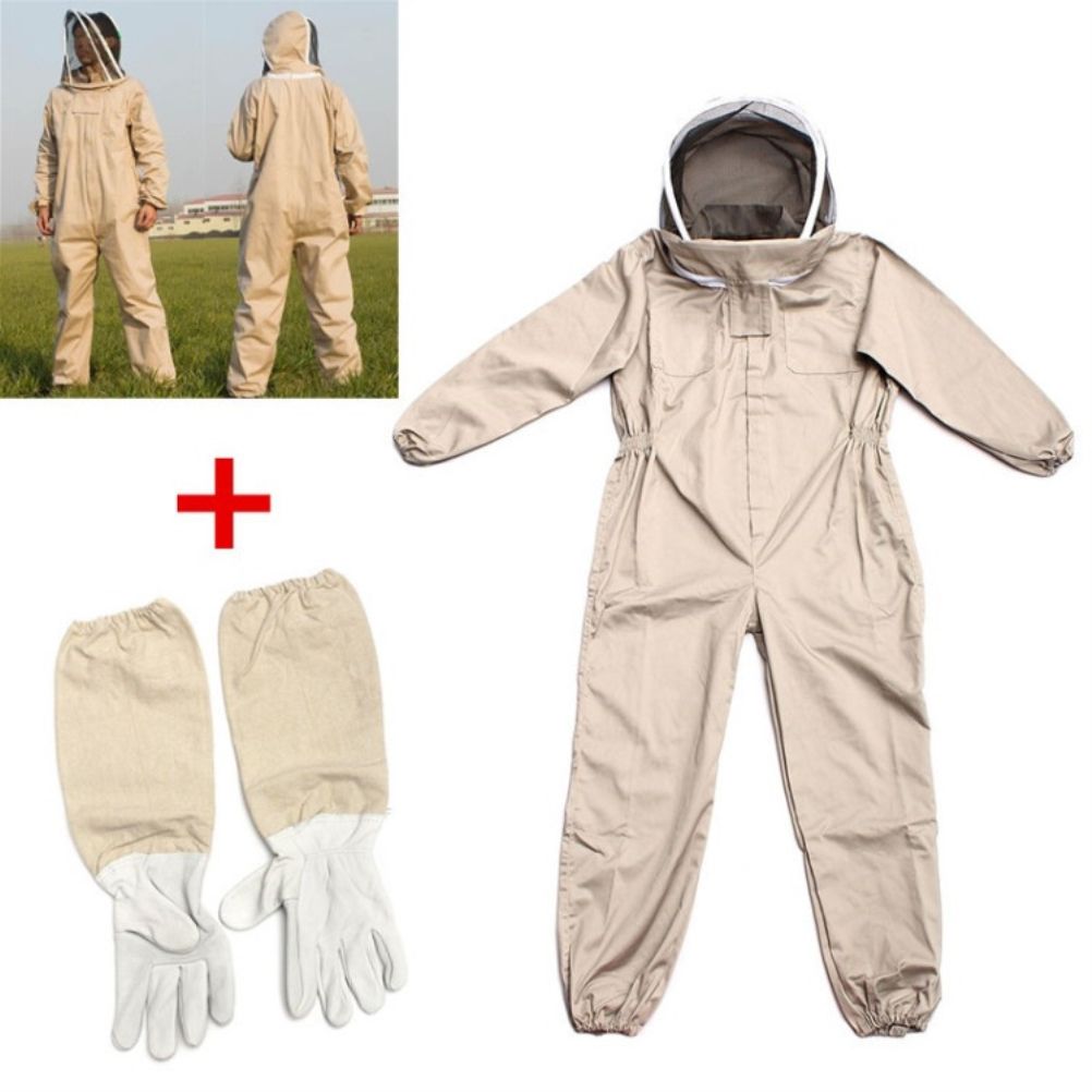 Bee Suit with Gloves Beekeeping Protective Suits Beekeeper Suit Bee Keeper Gear Coveralls Bee Outfit