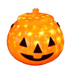 Halloween Pumpkin Bucket with LED Lights Sound Pumpkin Basket with Handle Halloween Candy Bucket Party Decor