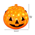 Halloween Pumpkin Bucket with LED Lights Sound Pumpkin Basket with Handle Halloween Candy Bucket Party Decor