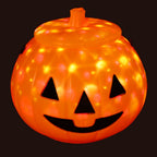 Halloween Pumpkin Bucket with LED Lights Sound Pumpkin Basket with Handle Halloween Candy Bucket Party Decor