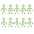 10Pcs Halloween Stretchy Luminous Small Skeleton Toy TPR Stress Relief Toy Halloween Party Favors Supplies