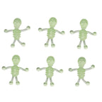 10Pcs Halloween Stretchy Luminous Small Skeleton Toy TPR Stress Relief Toy Halloween Party Favors Supplies