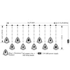 Fairy Christmas Lights LED Star Christmas Tree Snowman Santa String Lights for Indoor Outdoor Party Wedding Holiday Decorations