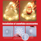 Fairy Christmas Lights LED Star Christmas Tree Snowman Santa String Lights for Indoor Outdoor Party Wedding Holiday Decorations