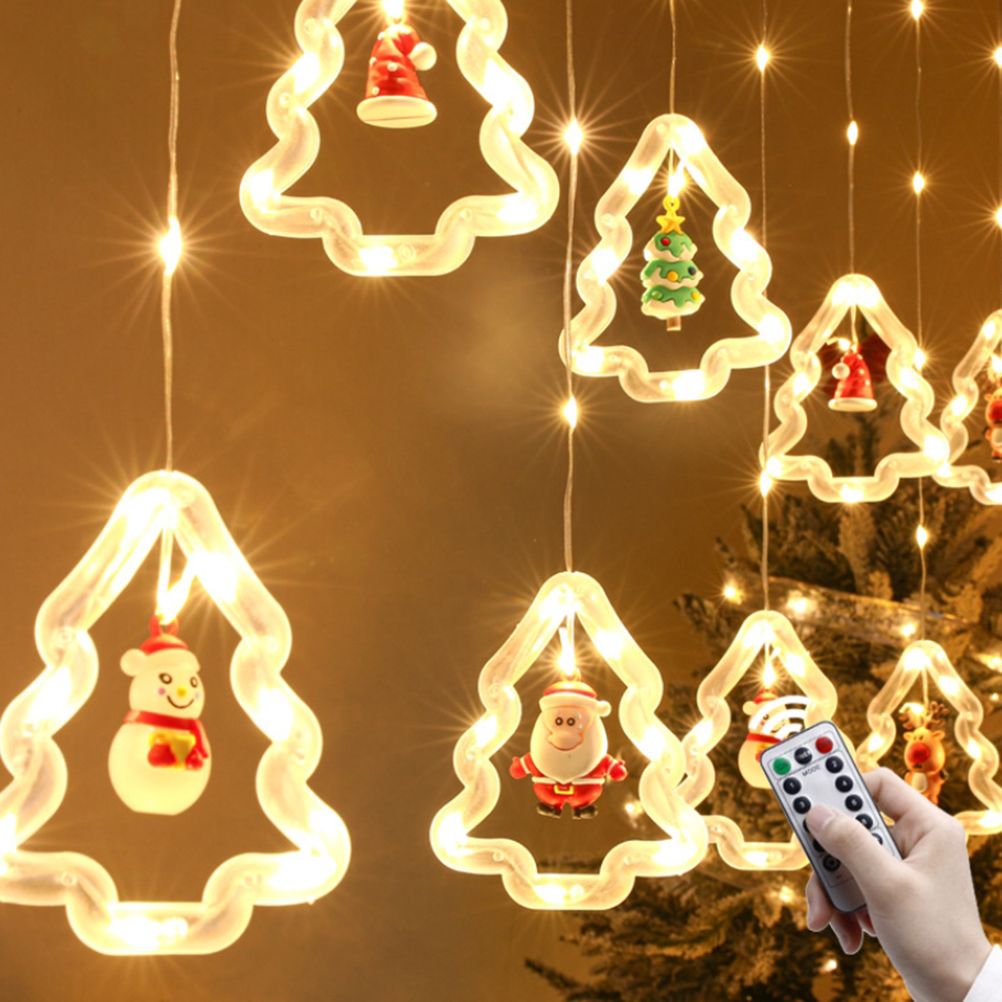 Fairy Christmas Lights LED Star Christmas Tree Snowman Santa String Lights for Indoor Outdoor Party Wedding Holiday Decorations