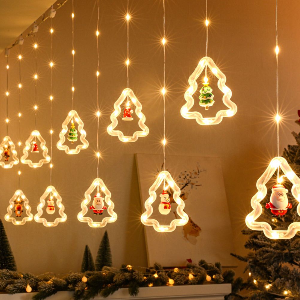 Fairy Christmas Lights LED Star Christmas Tree Snowman Santa String Lights for Indoor Outdoor Party Wedding Holiday Decorations