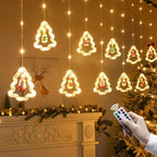 Fairy Christmas Lights LED Star Christmas Tree Snowman Santa String Lights for Indoor Outdoor Party Wedding Holiday Decorations