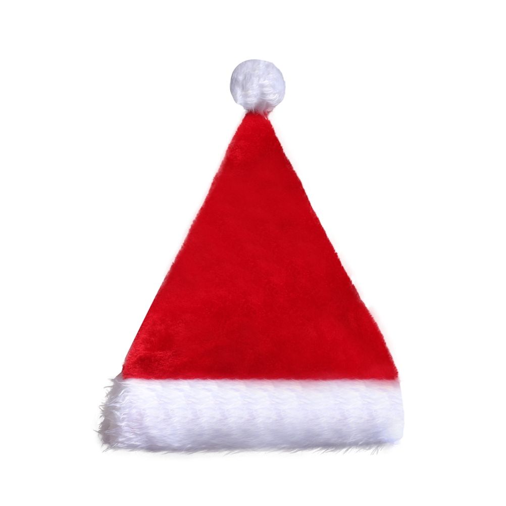 LED Christmas Hat Light Up Plush Santa Hat Christmas Costume Props Holiday Party Supplies