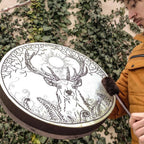 Large Shaman Drum Spirit Music Hand Drum with Drumstick Handmade Shaman Drum Home Decor