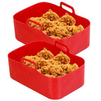 2pcs Air Fryer Silicone Pot Compatible for DZ201 Foodi 8QT Reusable Silicone Air Fryer Liner Air Fryer Accessories
